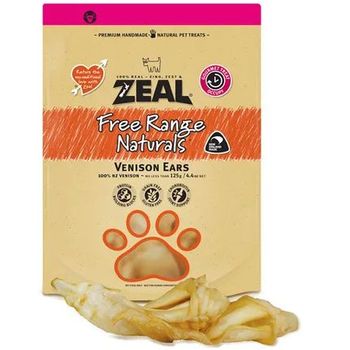 ZEAL Free Range Naturals Venison Ears 125g