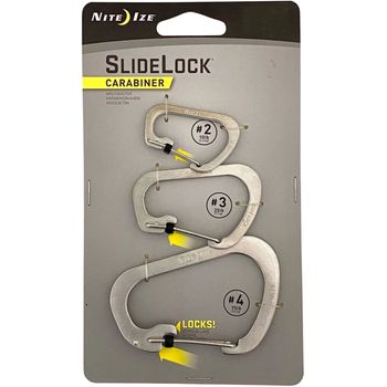 Nite Ize Slide Lock Carabiner Stainless Steel 3pcs