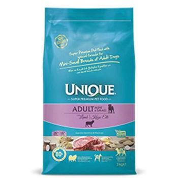Unique Small Breed Adult Lamb Meat Dry Dog Food 3kg