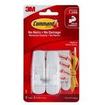 3M Command 17001 Medium Hook 2 Pcs + 4 Strips
