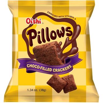 Oishi Pillows Choco Filled Crackers 38g