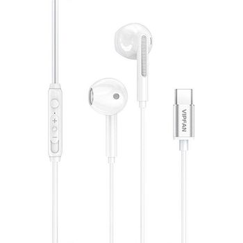 Vipfan M11 Type C Wired In-Ear Headphones White