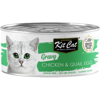 Kit Cat Canned Food Gourmet Chicken And Quail Egg 70g