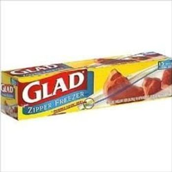 Glad Zipper Freezer Bagsgallon Size44 15 Count44 Pack Of 6