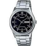 Casio Mtp-v006d-1b2 Men's Stainless Steel Easy Reader Black Dial Day Date Analog Dress Watch
