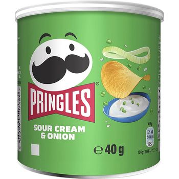 Pringles Sour Cream And Onion Potato Crisps 40g