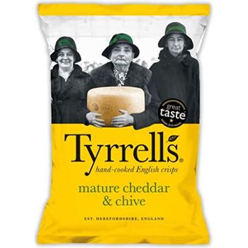 Tyrrells Hand Cooked Potato Chips Mature Cheddar Chive