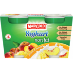 Marigold Non Fat Yoghurt Peach And Mango 2 x 140g