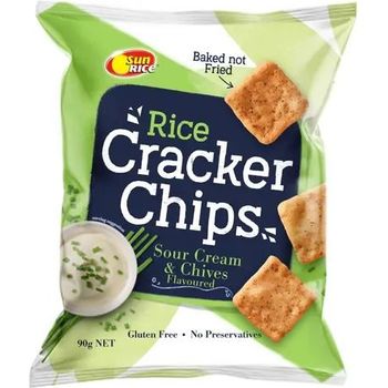 SunRice Rice Cracker Chips Sour Cream And Chives 60g