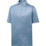 FootJoy Golf Shirt Jungle Leaf Print Lisle Self Collar